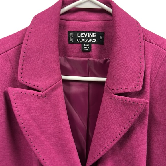 Larry Levine Classics 3 Quarter Sleeve Knit Jacket with Pockets Plus Size 28W - Picture 11 of 12